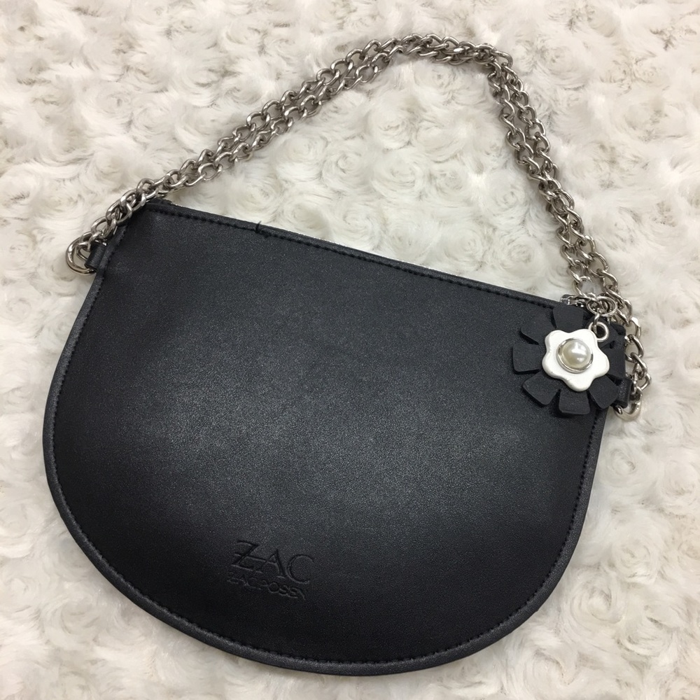 Zac Posen Black Mini Clutch Pouch Bag